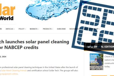 Exciting News from Soilar Tech: Solar Panel Cleaning Classes Now Eligible for NABCEP Credits!